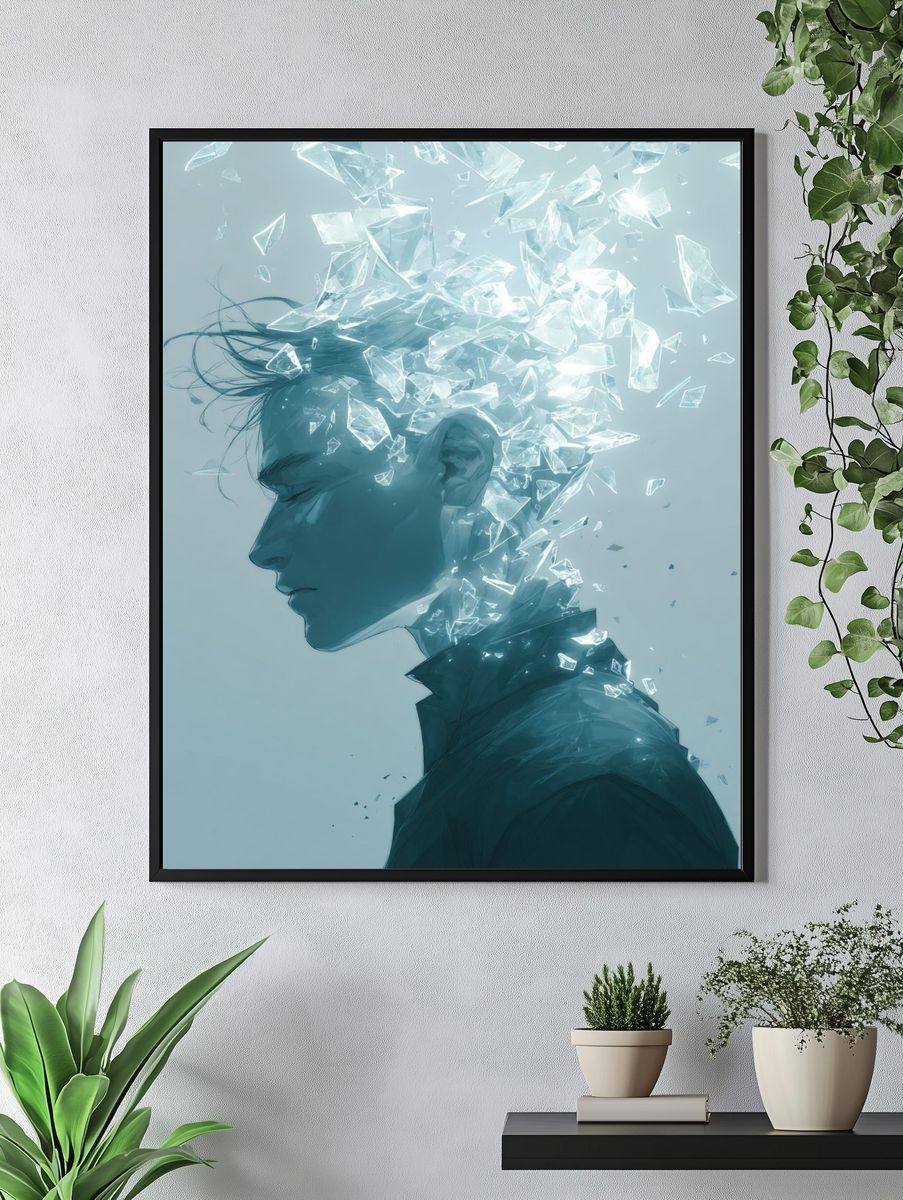 Shattered Mind Surrealism Poster. — room view 4