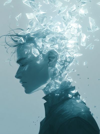 Shattered Mind Surrealism Poster. poster