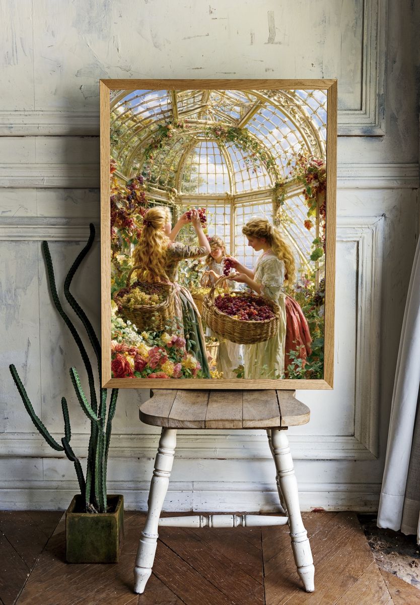 Grapevine Conservatory Illustration Poster. room preview