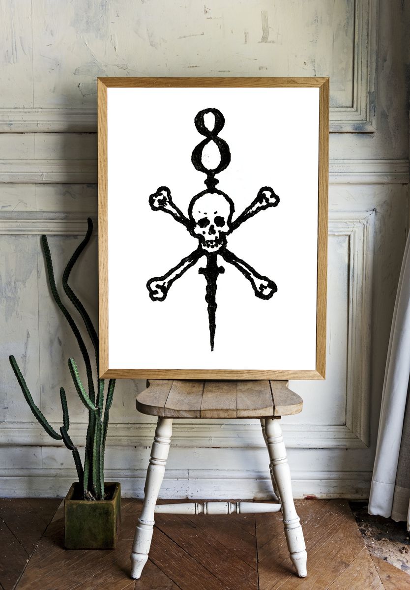 Mystic Treasure Chest Fantasy Print. room preview