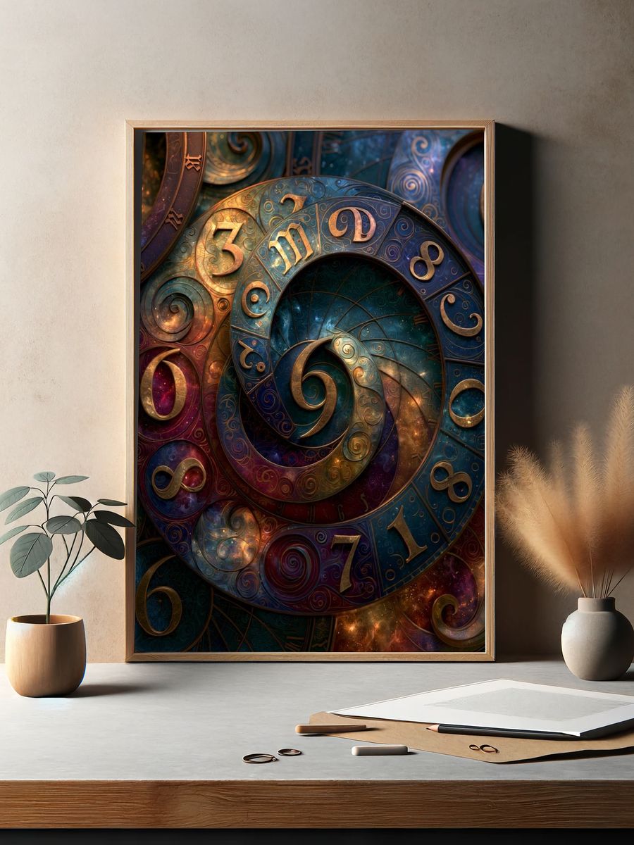 Cosmic Zodiac Spiral Poster. — room view 2