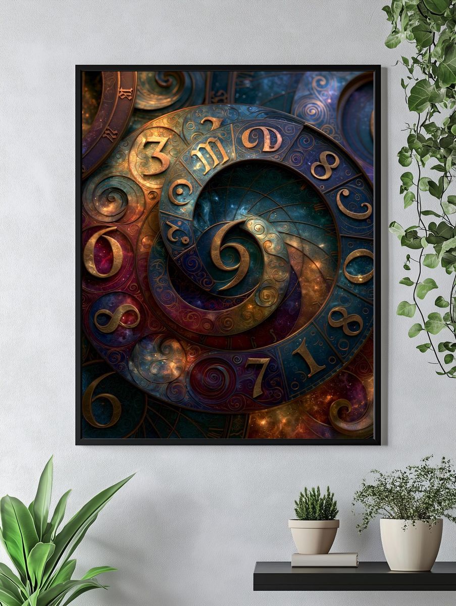 Cosmic Zodiac Spiral Poster. — room view 4
