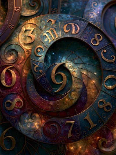 Cosmic Zodiac Spiral Poster. poster