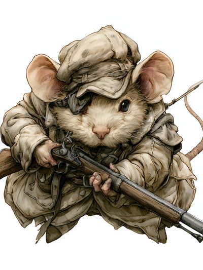 Mouse Hunter Illustration Poster.