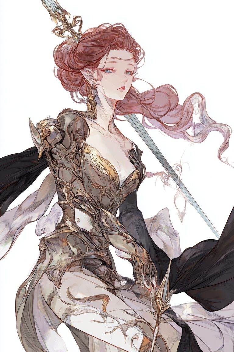 Fantasy Warrior Portrait Print. poster detail