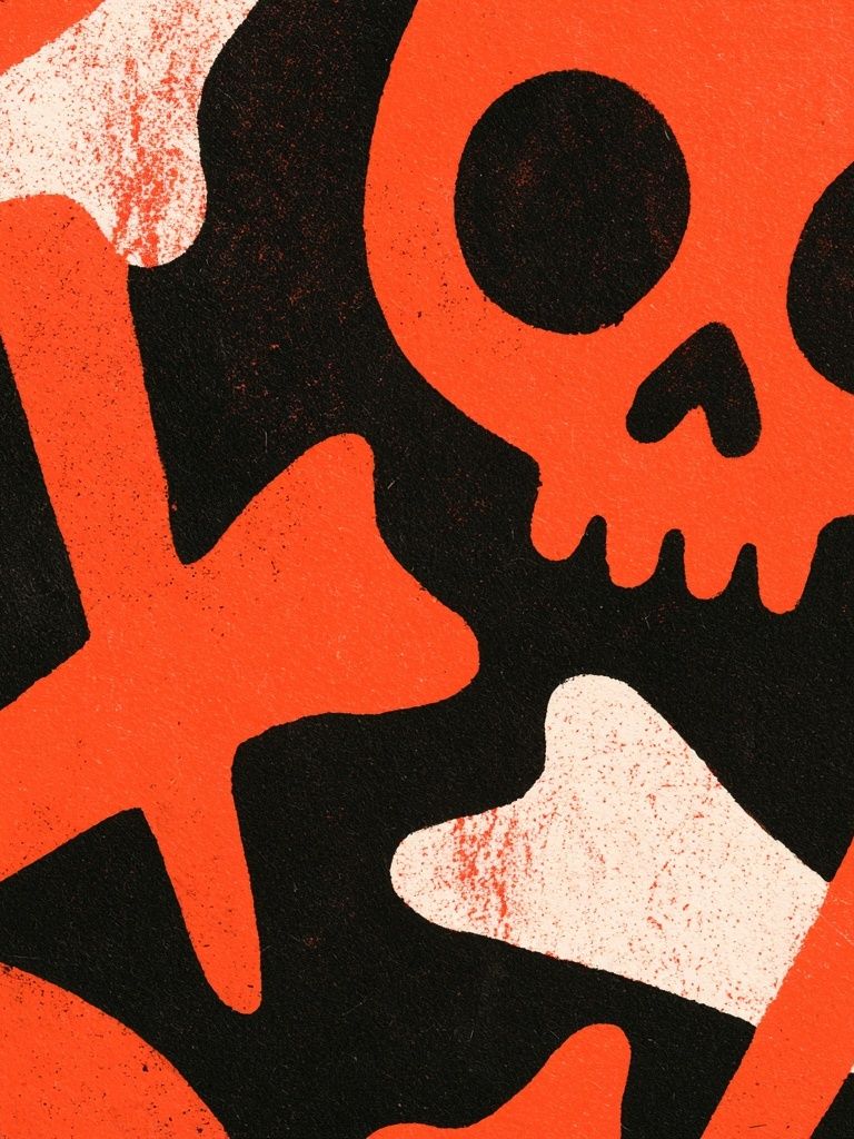 Skull Graffiti Abstract Poster. poster — illustration art