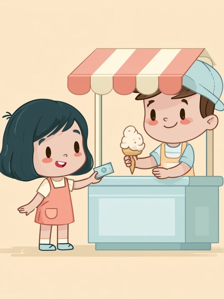 Ice Cream Stand Illustration Poster. poster — illustration art