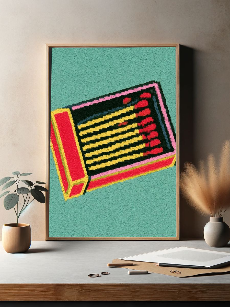 Pop Art Matchbox Poster. — room view 2