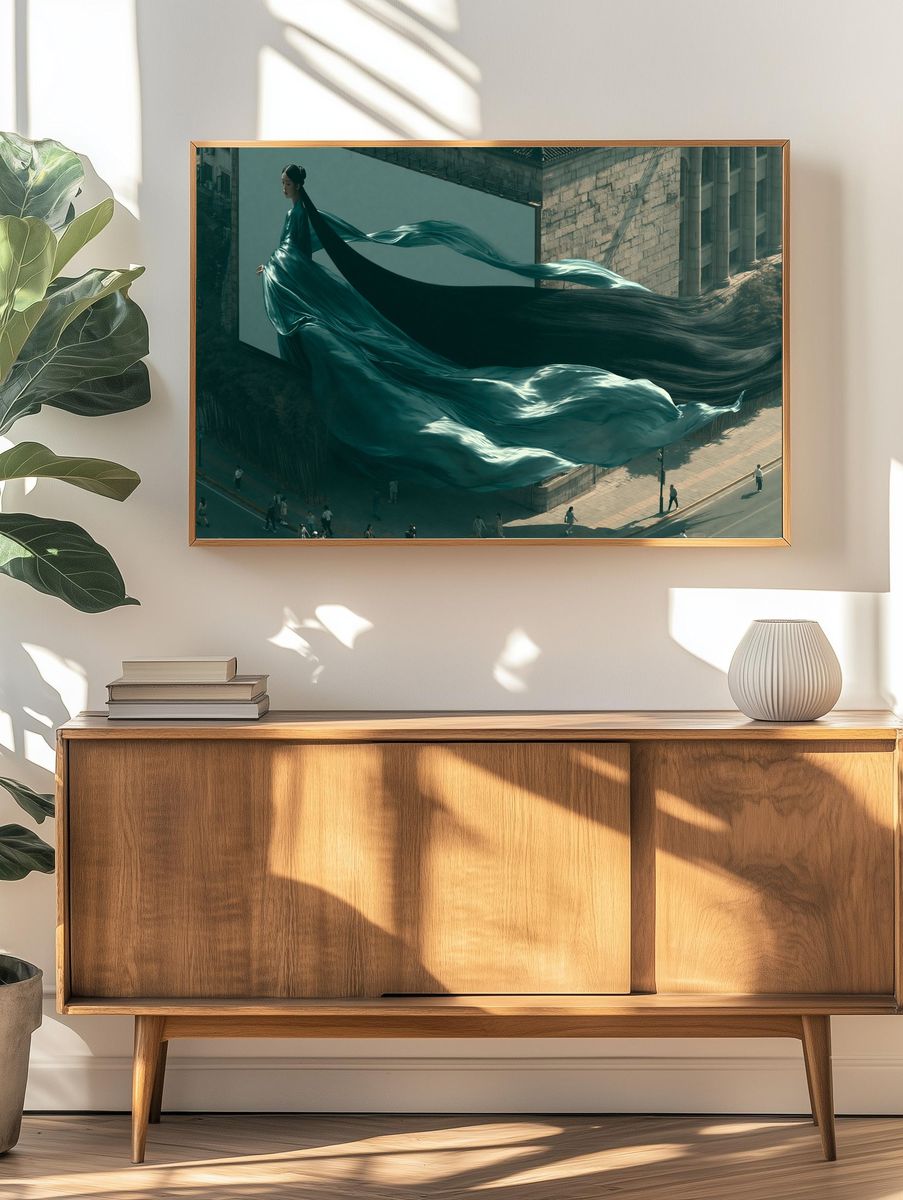 Surreal City Fashion Print. — room view 3