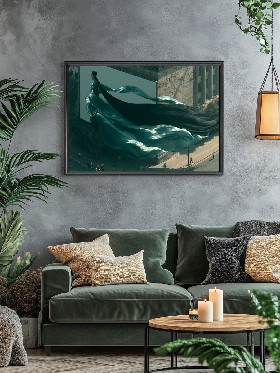 Surreal City Fashion Print. — room view 4