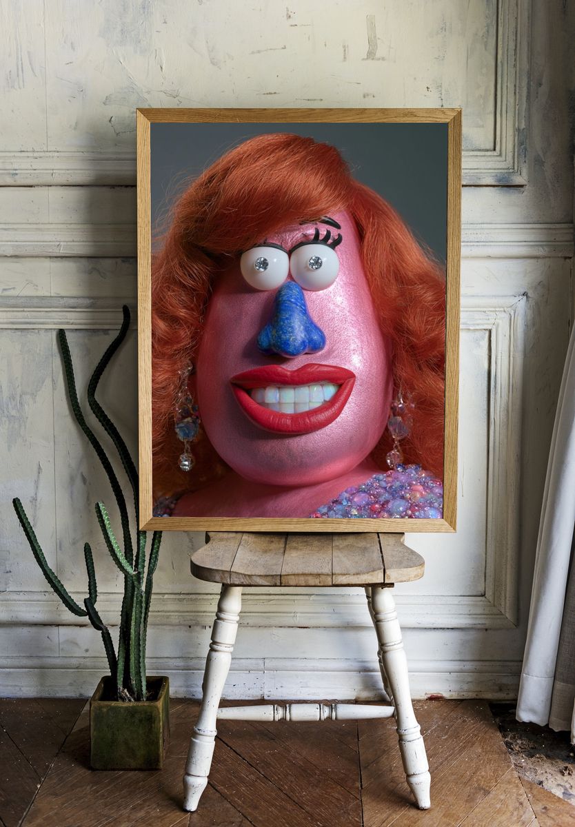 Playful Glam Portrait Poster. room preview