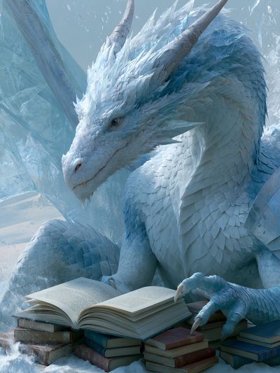 Ice Dragon Reading Poster. poster