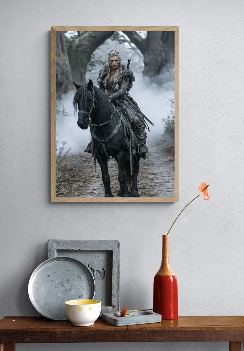 Viking Warrior on Horse Poster. — room view 3