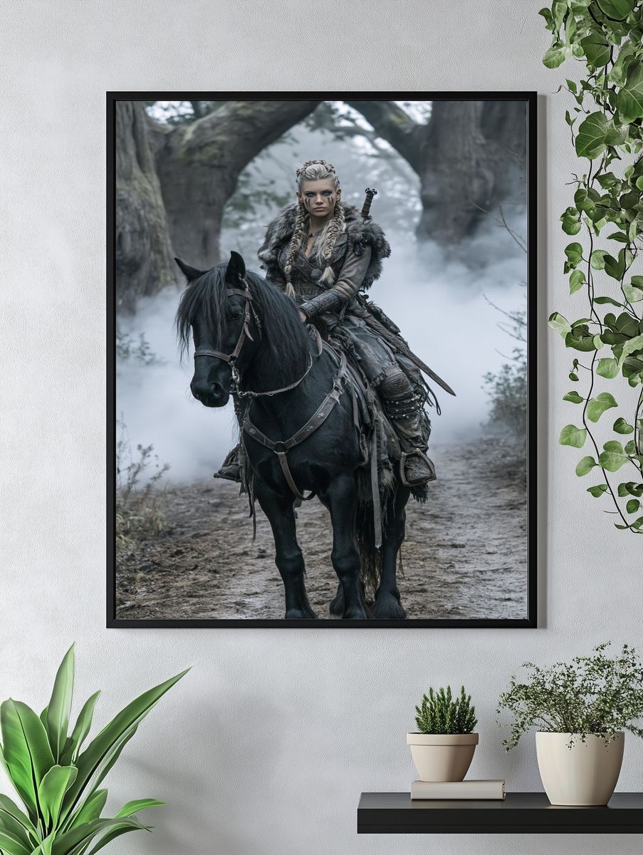 Viking Warrior on Horse Poster. — room view 4