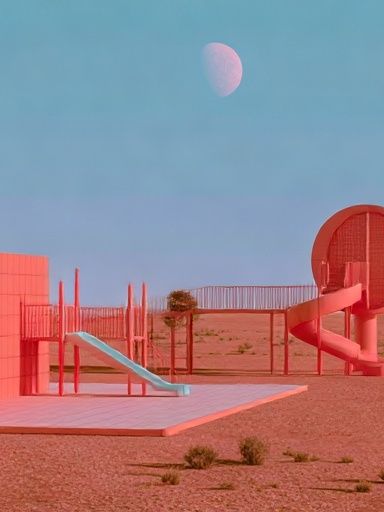 Desert Playground Surreal Print. poster detail