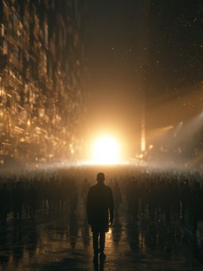 Cinematic City Light Poster. poster