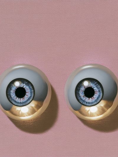 Surreal Eyeballs Illustration Poster.