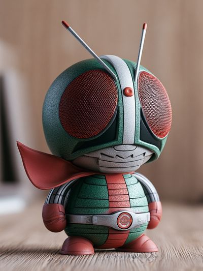 Retro Robot Beetle Illustration Poster.
