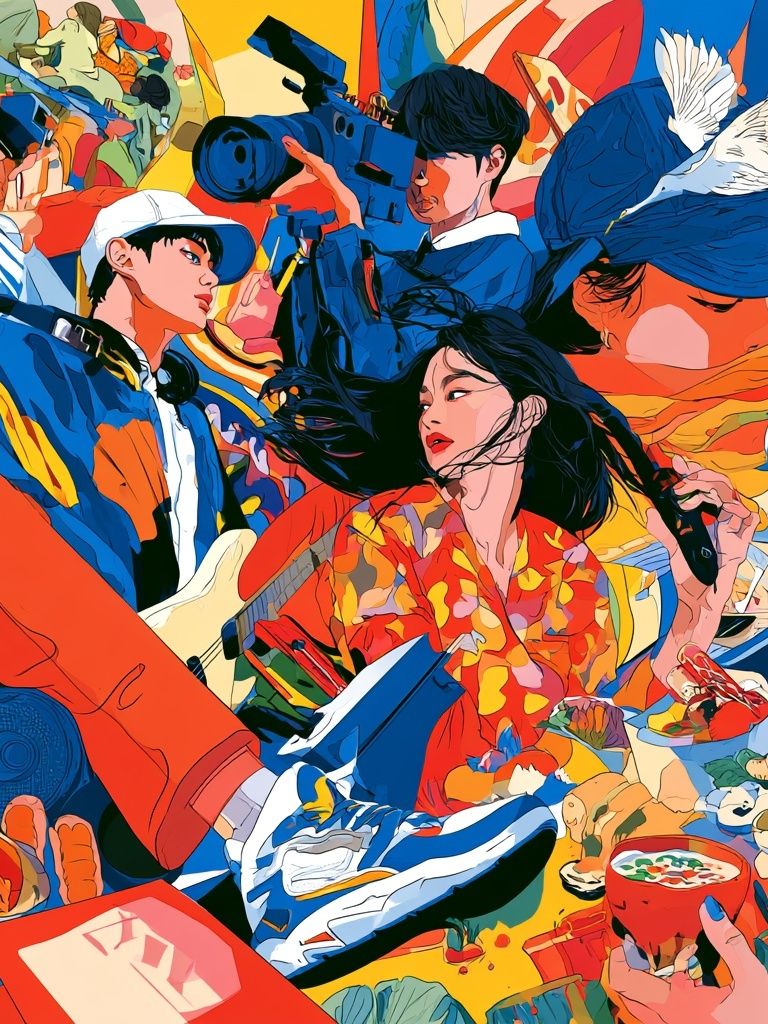 Pop Art Fashion Collage Poster. poster detail