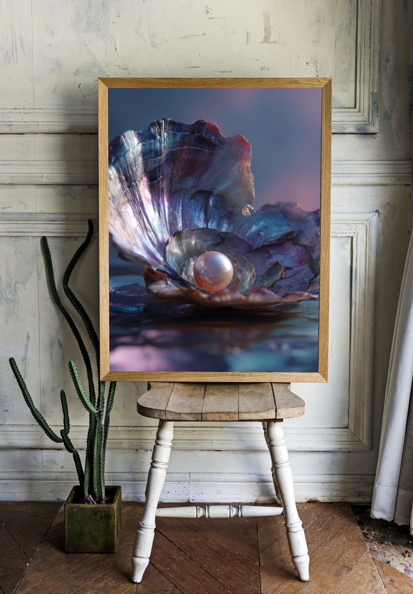 Pearl Shell Dreamscape Print. — room view 1