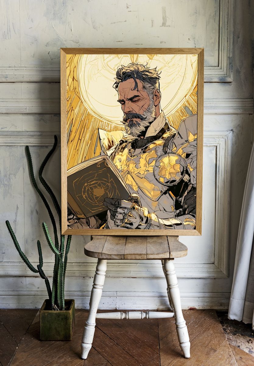 Mystic Sorcerer Portrait Poster. room preview