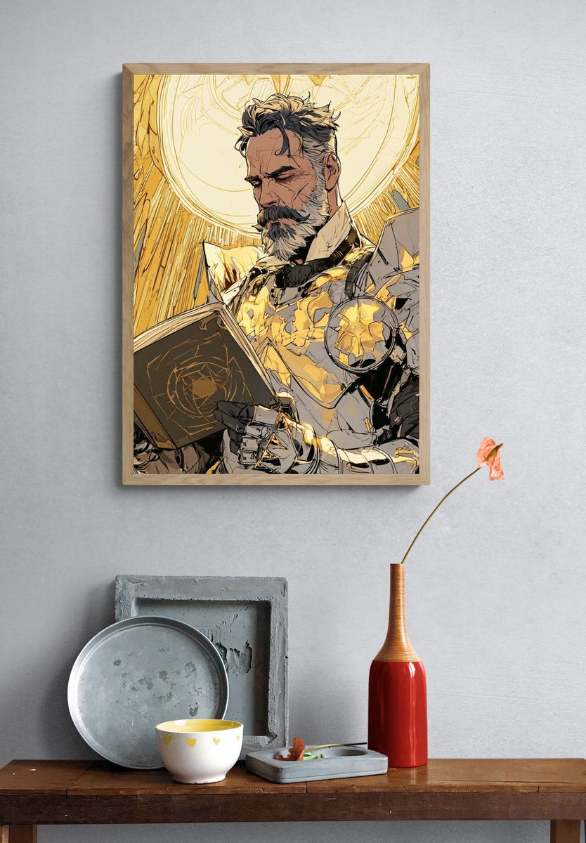 Mystic Sorcerer Portrait Poster. — room view 3