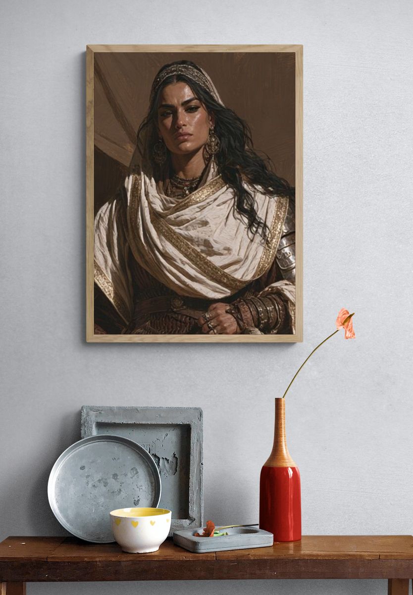 Desert Warrior Portrait Print. — room view 3