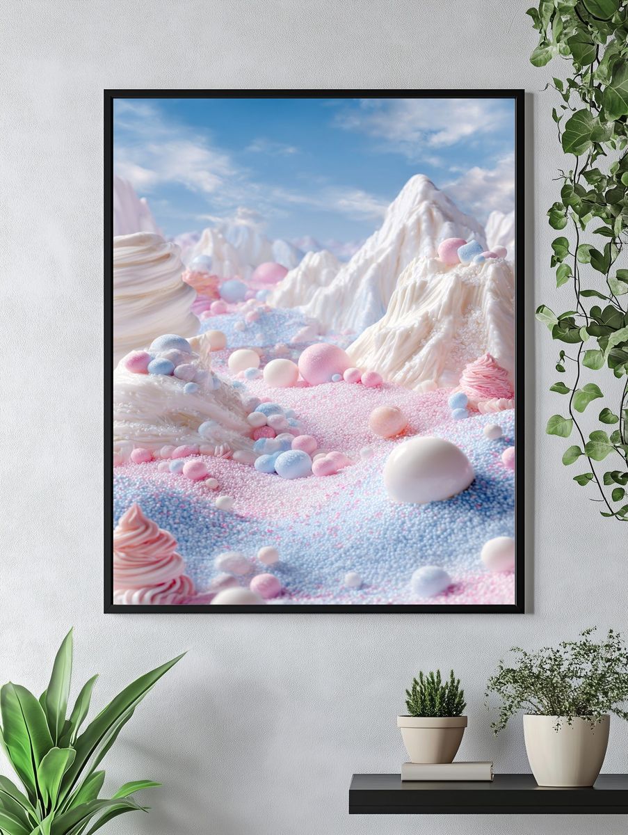 Pastel Candy Landscape Print. — room view 4