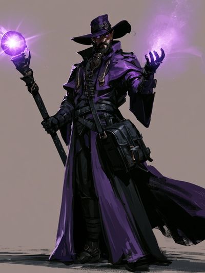 Purple Sorcerer Digital Art Poster. poster