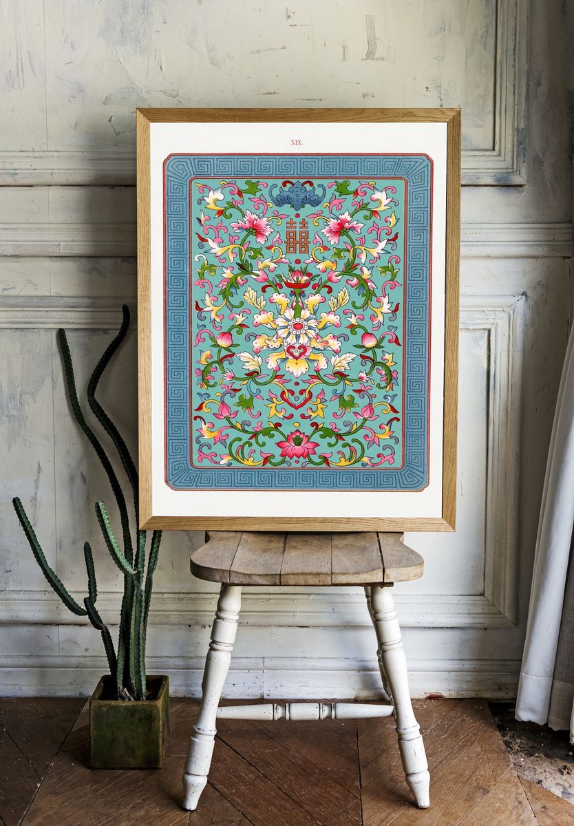 Chinese floral illustration, Examples Chinese. room preview