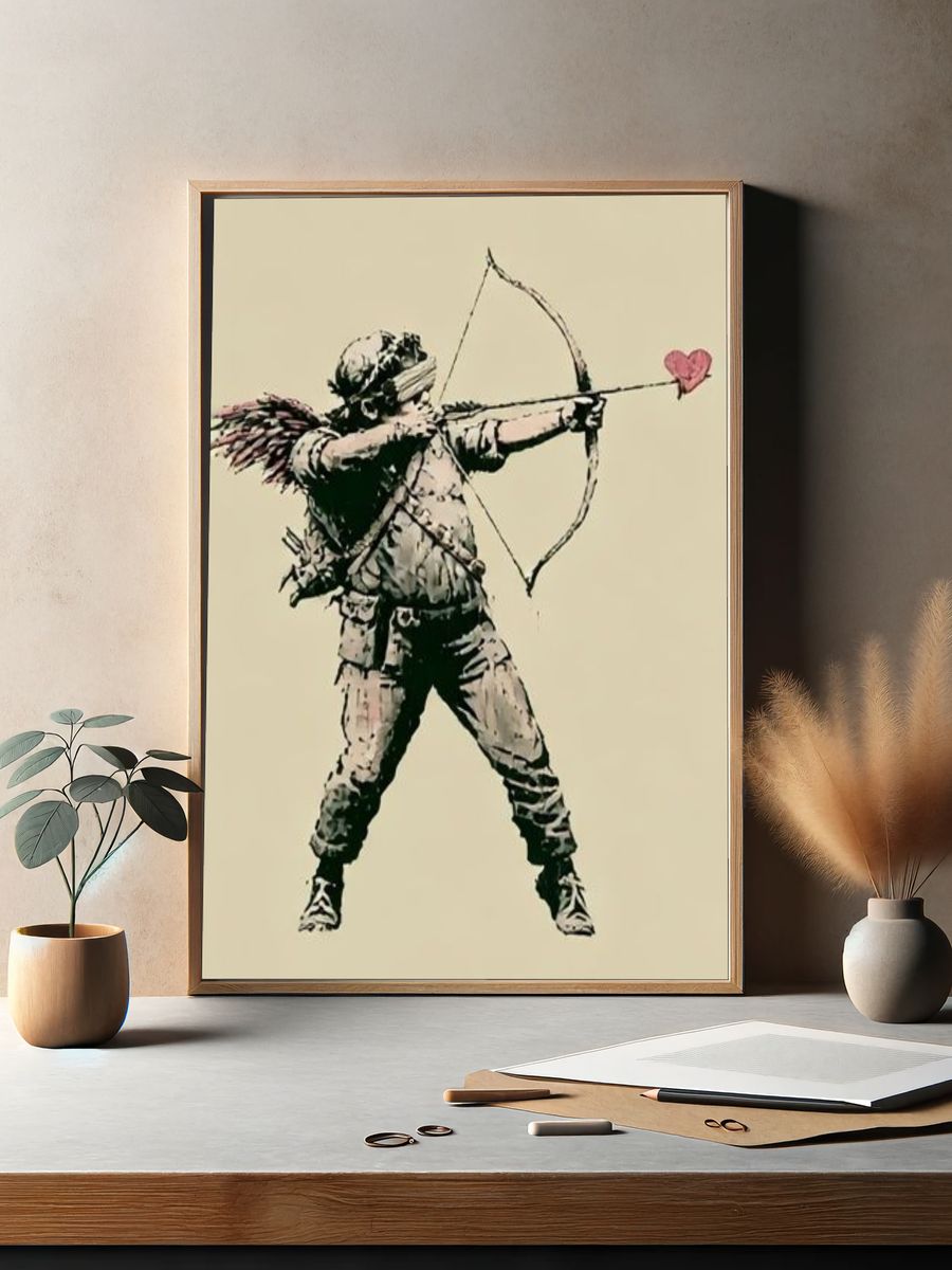 Cupid Archer Street-Art Poster. — room view 2