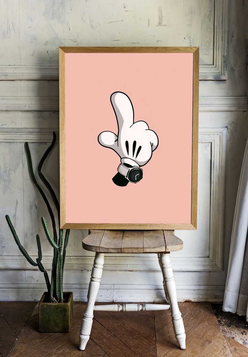 Mickey Glove Watch Poster. — room view 1