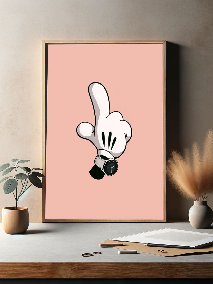 Mickey Glove Watch Poster. — room view 2