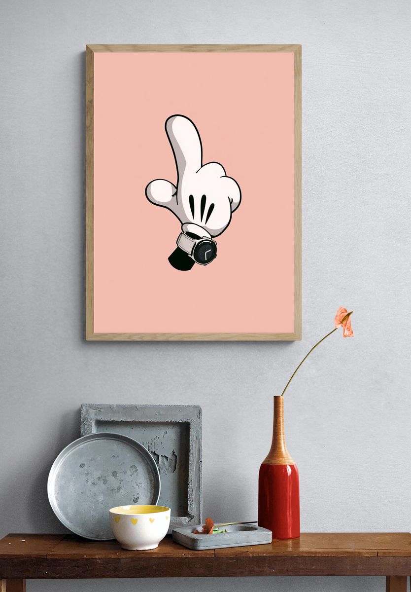 Mickey Glove Watch Poster. — room view 3