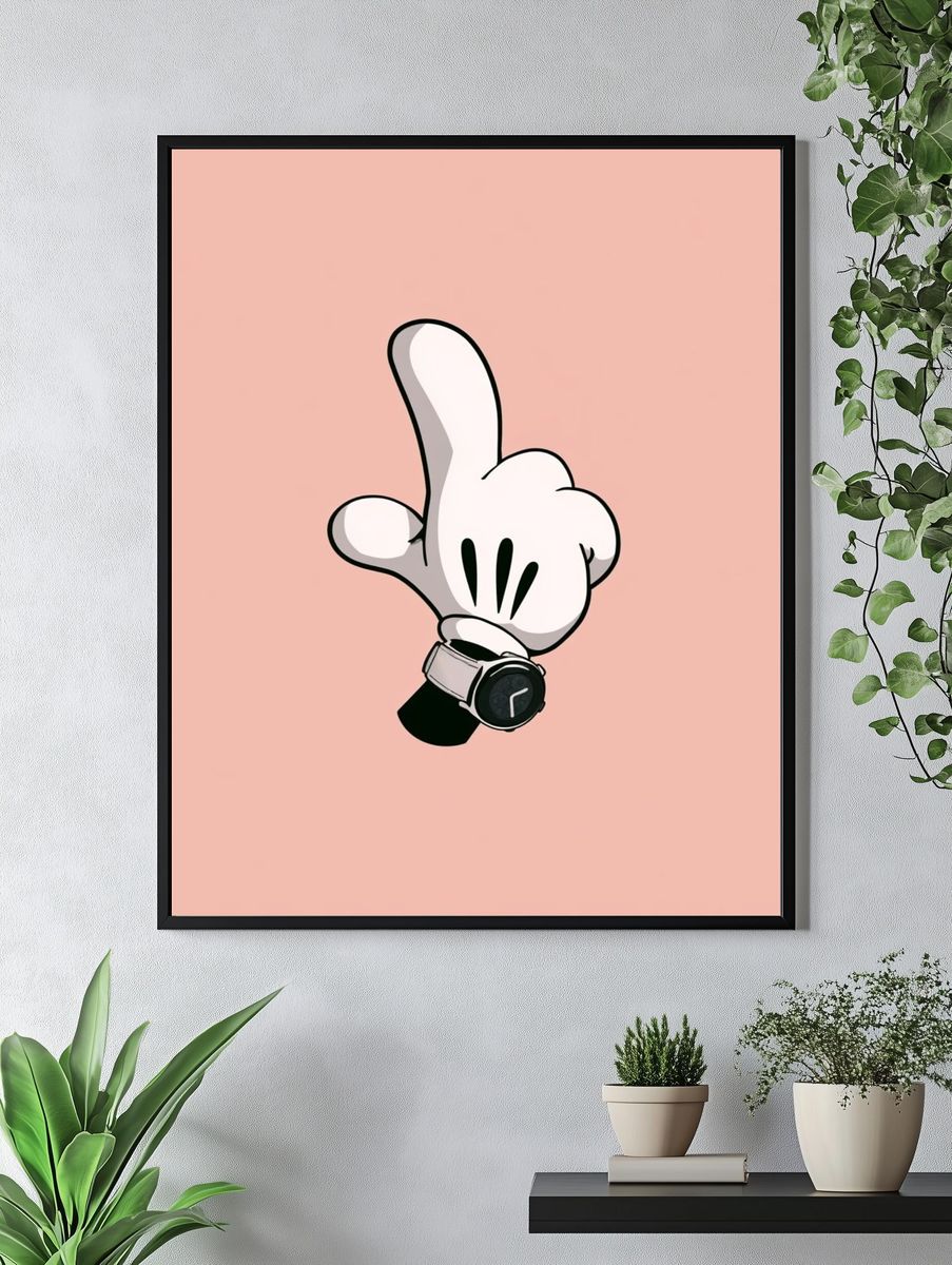 Mickey Glove Watch Poster. — room view 4