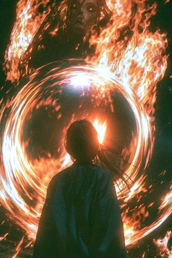Fire Portal Silhouette Poster. poster detail