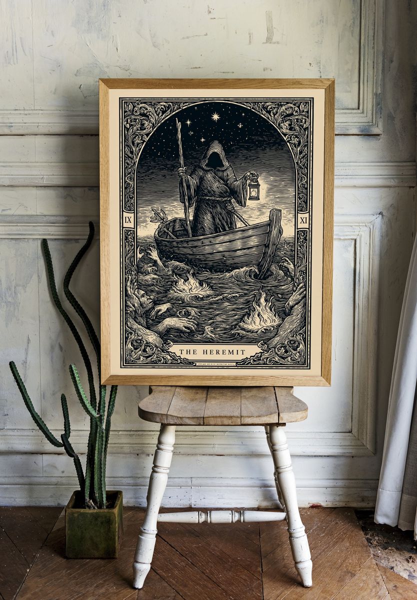 The Hermit Tarot Poster. room preview