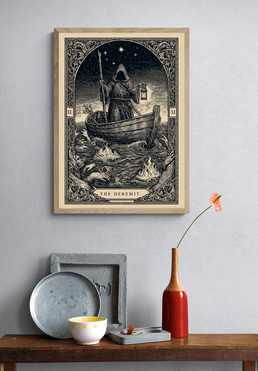 The Hermit Tarot Poster. — room view 3