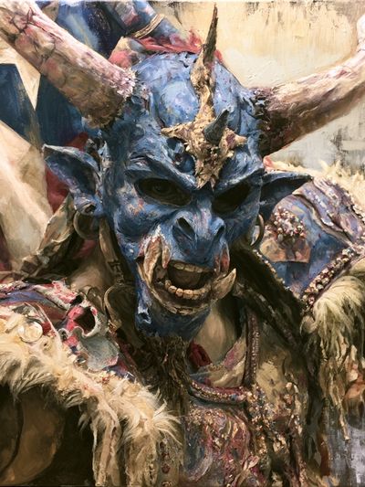 Horned Demon Portrait Print.
