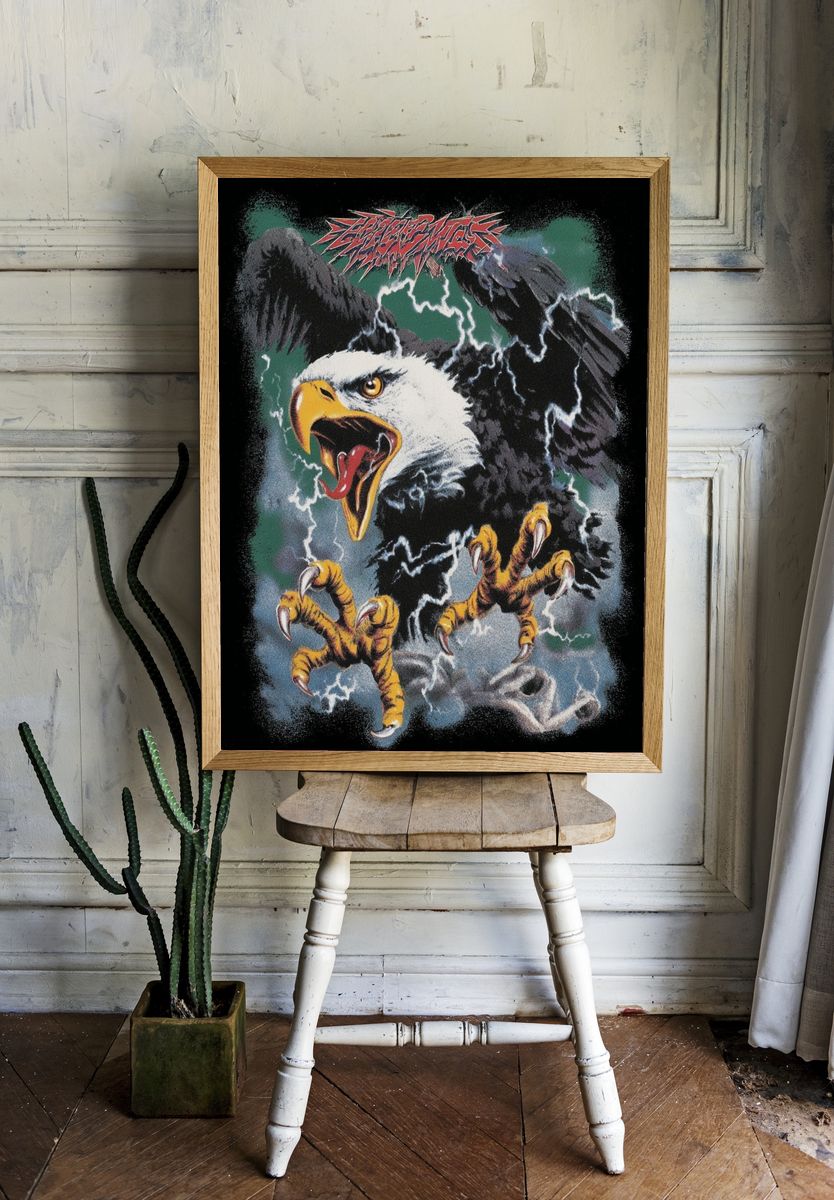 Screaming Eagle Metal Poster. — room view 1