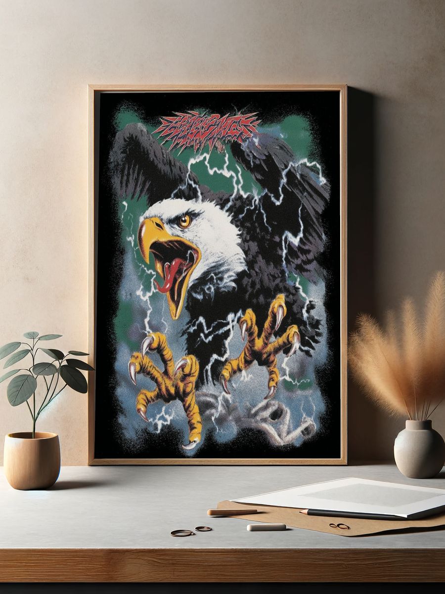 Screaming Eagle Metal Poster. — room view 2
