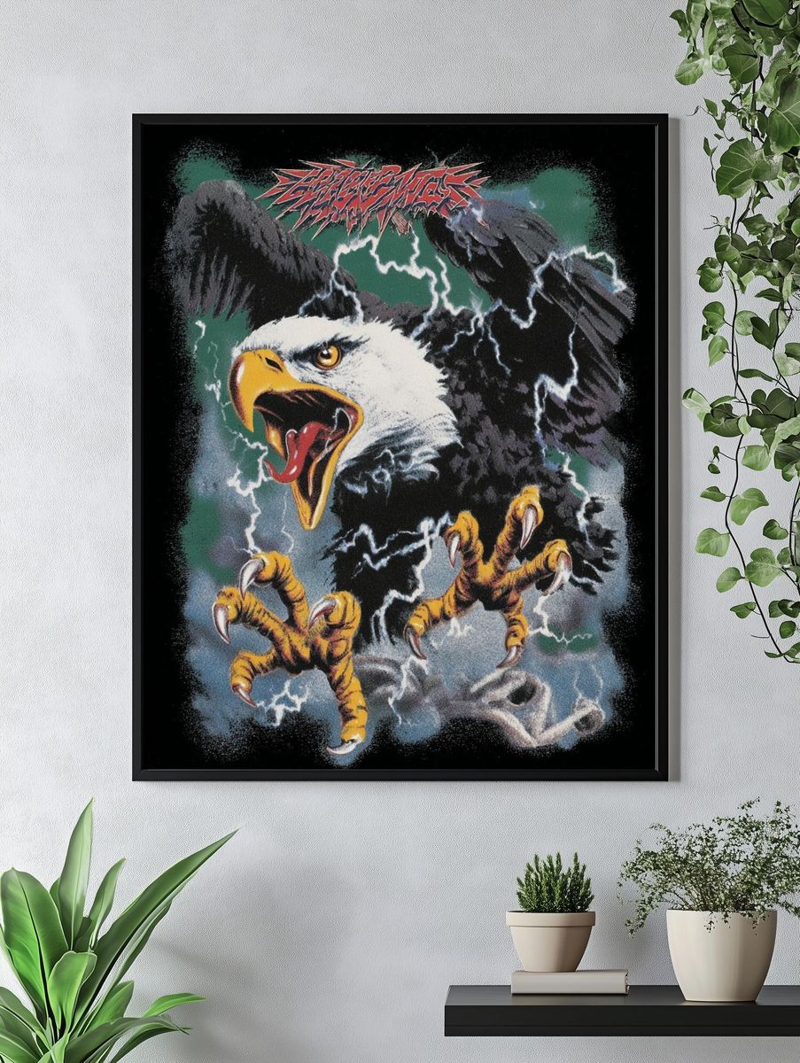 Screaming Eagle Metal Poster. — room view 4
