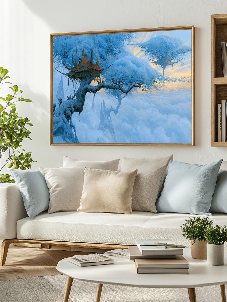 Skyborne Treehouse Fantasy Print. — room view 2