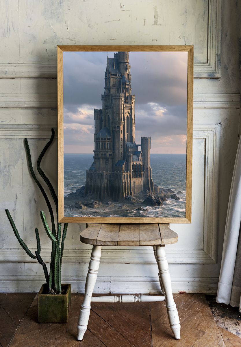 Seaside Gothic Tower Poster. — room view 1