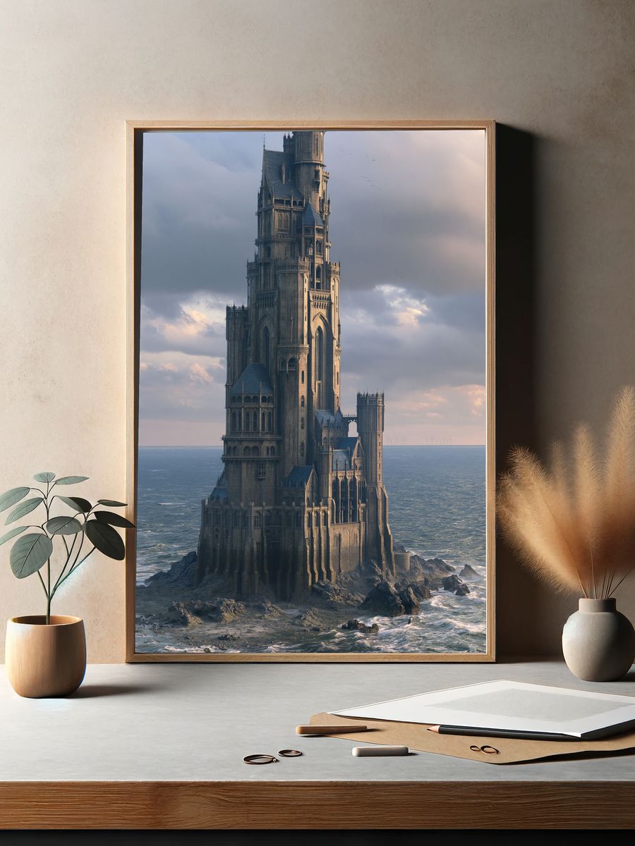 Seaside Gothic Tower Poster. — room view 2