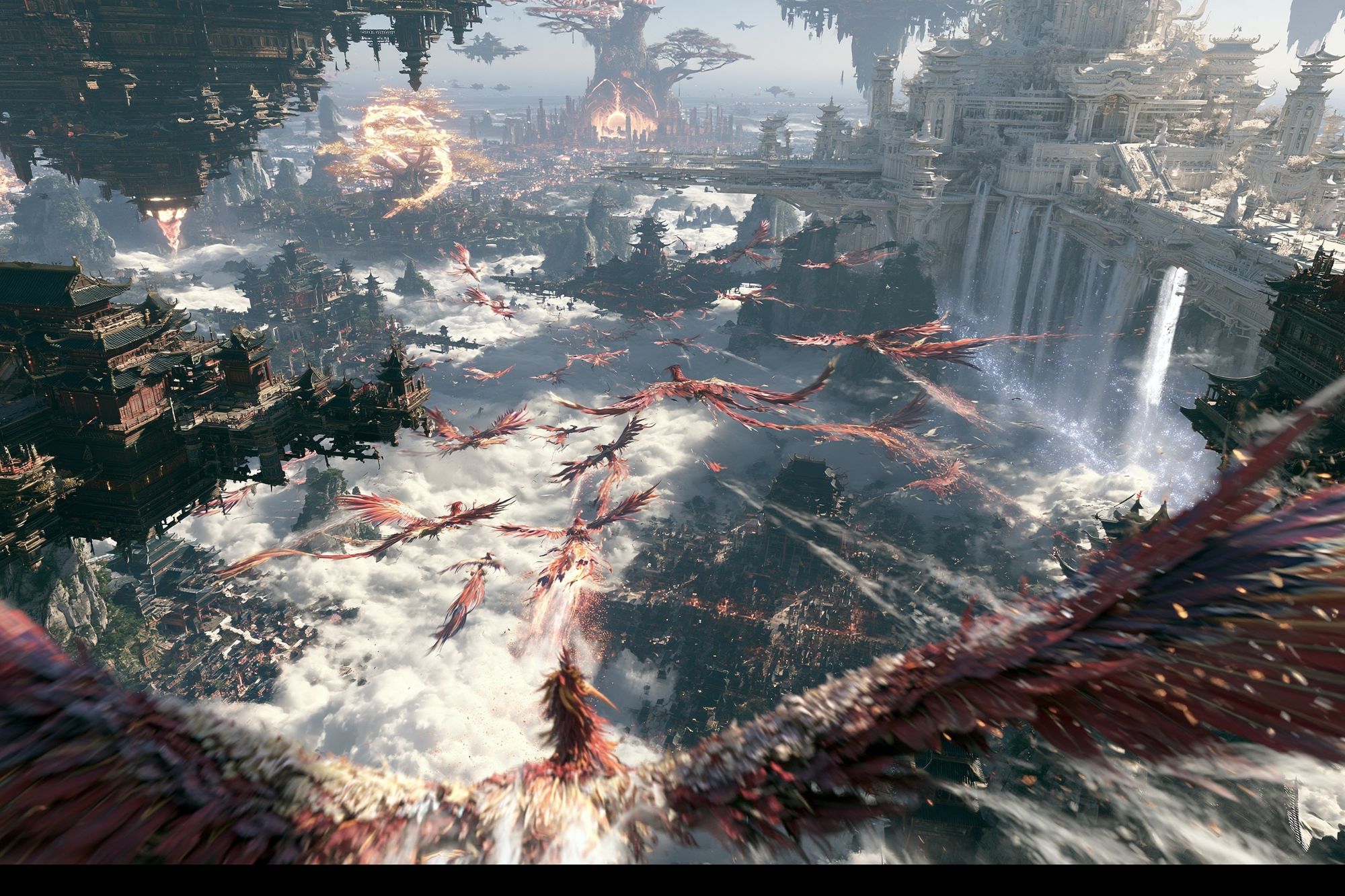 Celestial Dragon Cityscape Poster. poster detail