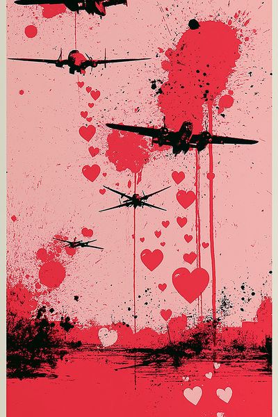 Heart Flight Illustration Poster.