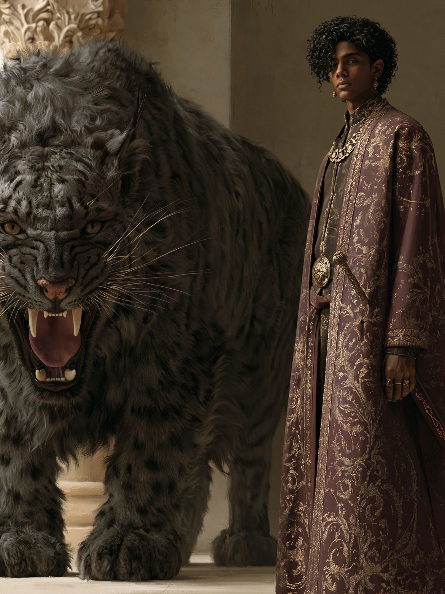 Regal Panther Portrait Print. poster — illustration art