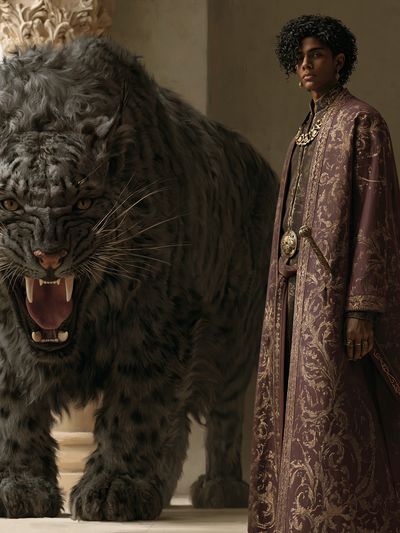 Regal Panther Portrait Print. poster