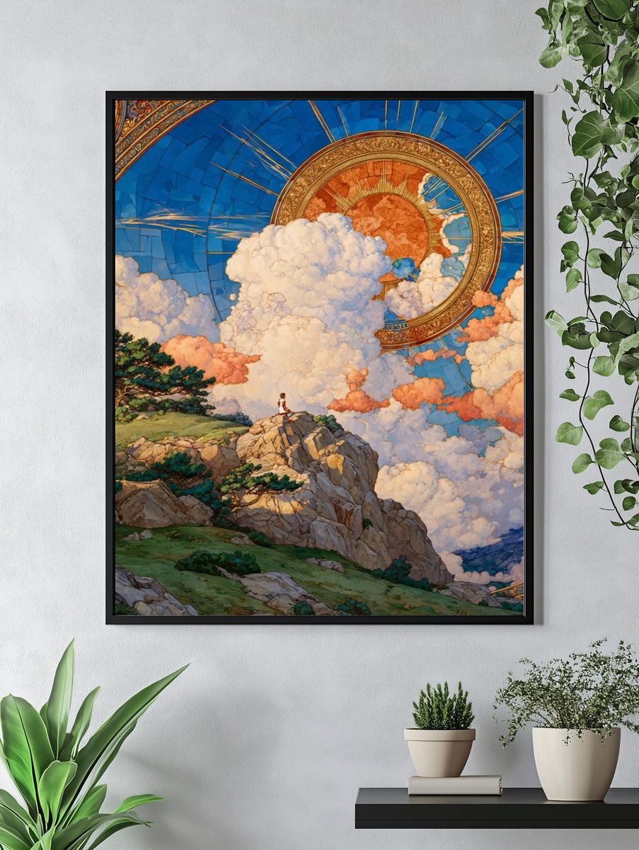 Celestial Cloudscape Fantasy Print. — room view 4